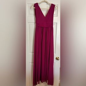 Floor-length Magenta Formal Dress